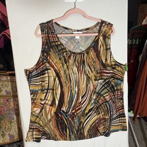 Christopher & Banks Women's Top Size 2X Multicolored top Sleevless Pullover